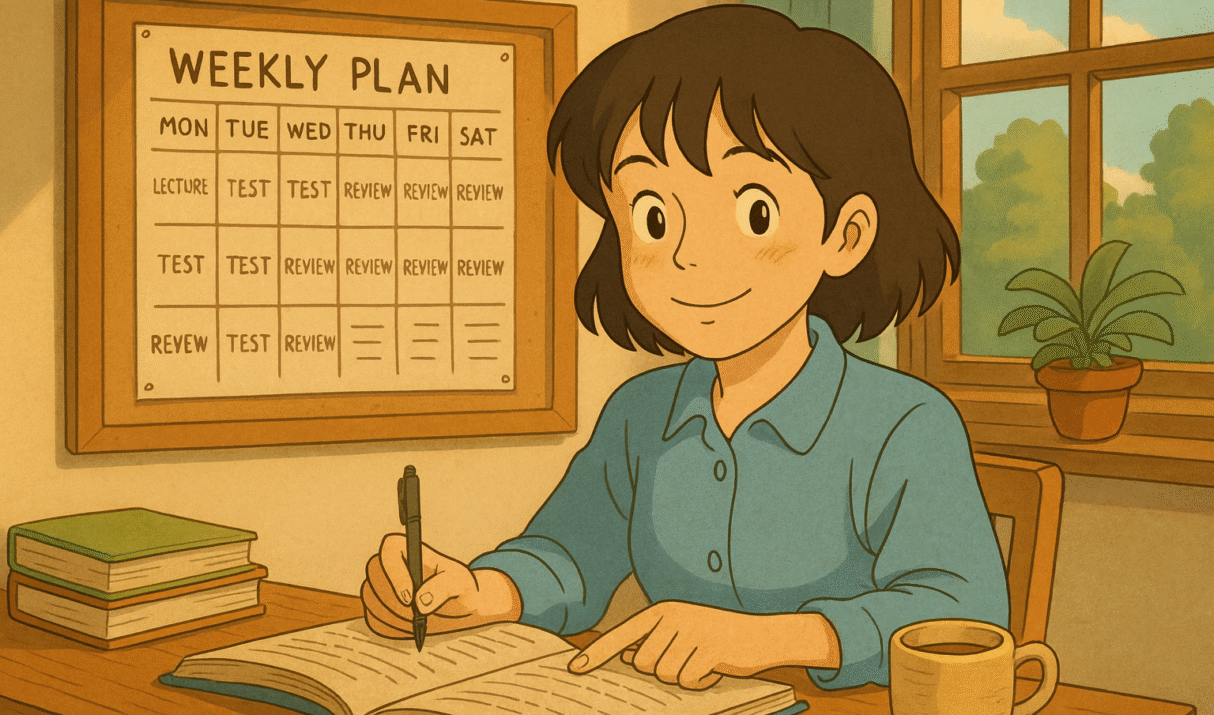 Plan de estudio semanal para las oposiciones de prisiones (método probado)